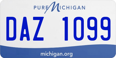 MI license plate DAZ1099