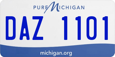 MI license plate DAZ1101