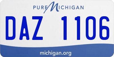 MI license plate DAZ1106