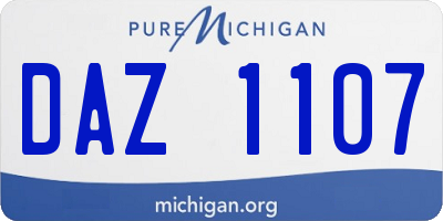 MI license plate DAZ1107