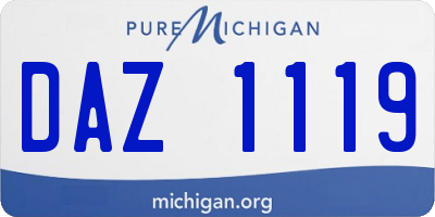 MI license plate DAZ1119