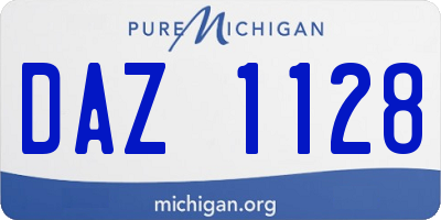 MI license plate DAZ1128