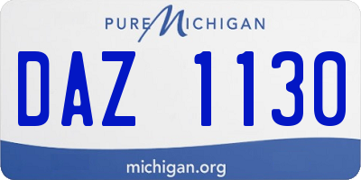 MI license plate DAZ1130