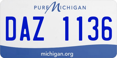 MI license plate DAZ1136