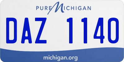 MI license plate DAZ1140