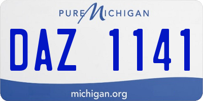 MI license plate DAZ1141