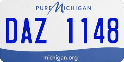 MI license plate DAZ1148