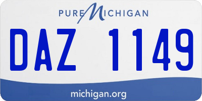 MI license plate DAZ1149