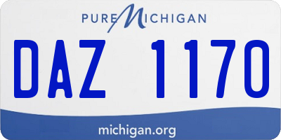 MI license plate DAZ1170