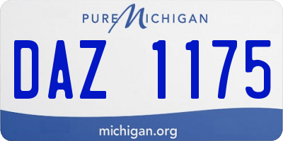 MI license plate DAZ1175