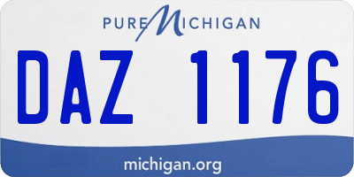 MI license plate DAZ1176