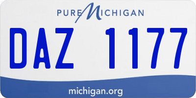 MI license plate DAZ1177
