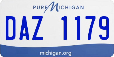 MI license plate DAZ1179