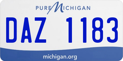 MI license plate DAZ1183