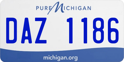 MI license plate DAZ1186