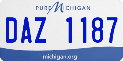 MI license plate DAZ1187