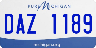 MI license plate DAZ1189