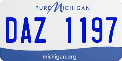 MI license plate DAZ1197