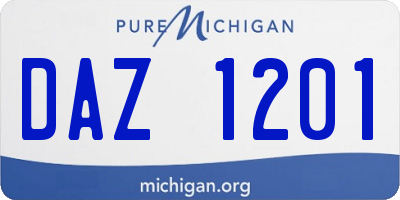 MI license plate DAZ1201