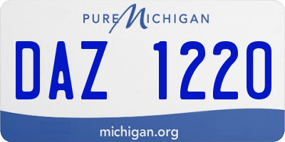 MI license plate DAZ1220