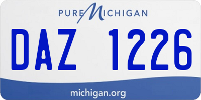 MI license plate DAZ1226