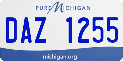 MI license plate DAZ1255