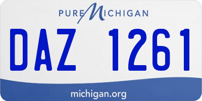 MI license plate DAZ1261