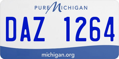 MI license plate DAZ1264