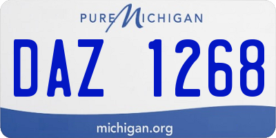 MI license plate DAZ1268