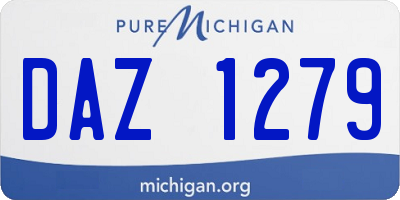 MI license plate DAZ1279