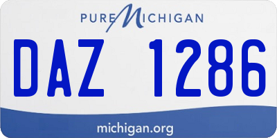 MI license plate DAZ1286