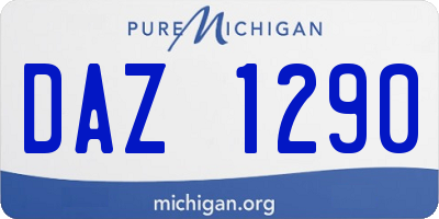 MI license plate DAZ1290