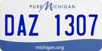 MI license plate DAZ1307