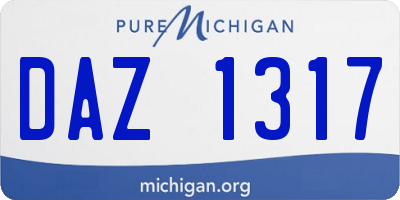 MI license plate DAZ1317