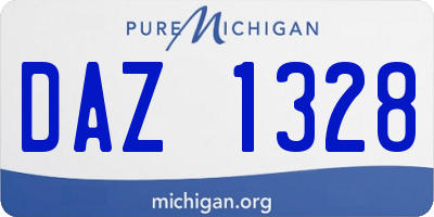 MI license plate DAZ1328