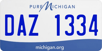 MI license plate DAZ1334