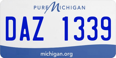 MI license plate DAZ1339