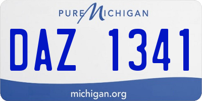 MI license plate DAZ1341