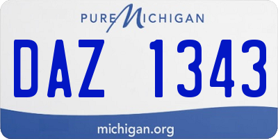 MI license plate DAZ1343