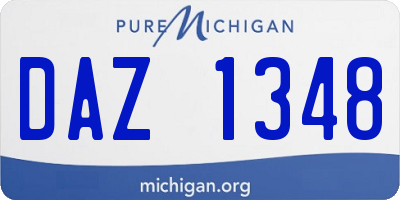 MI license plate DAZ1348