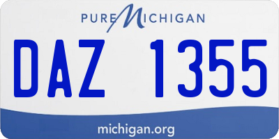 MI license plate DAZ1355