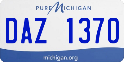 MI license plate DAZ1370