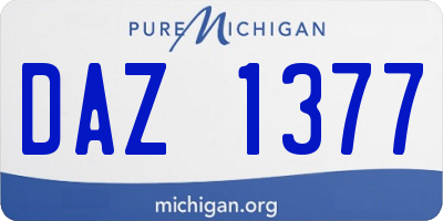 MI license plate DAZ1377