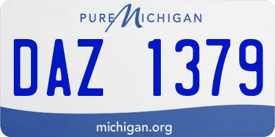 MI license plate DAZ1379