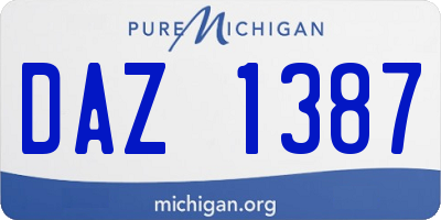 MI license plate DAZ1387