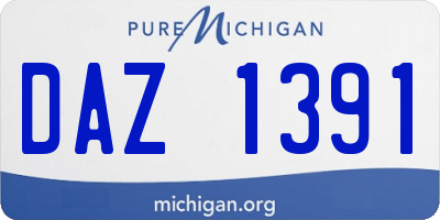 MI license plate DAZ1391