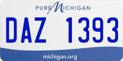 MI license plate DAZ1393