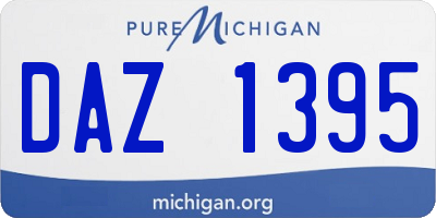 MI license plate DAZ1395