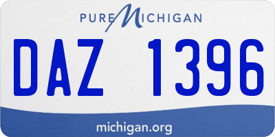 MI license plate DAZ1396