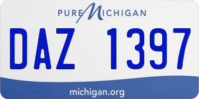 MI license plate DAZ1397